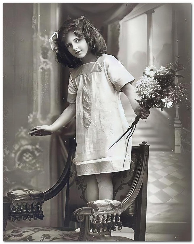 Belle Epoque Children 1914 Cute Flowers 8x10 Photo Print 23052501236