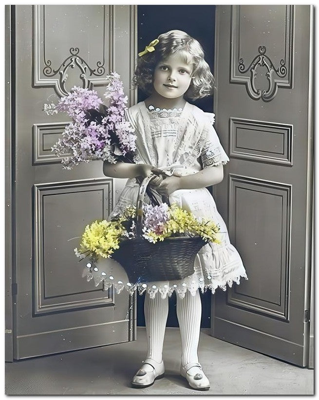 Belle Epoque Children 1917 Basket Doors 8x10 Photo Print 23052501275