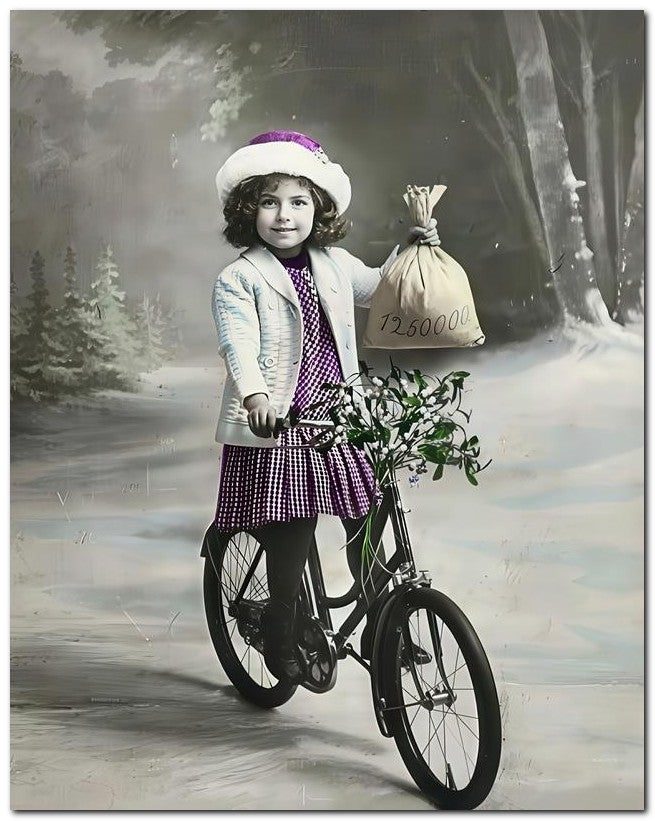 Belle Epoque Children 1917 Bike Bag 8x10 Photo Print 23052501276