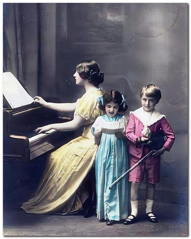 Belle Epoque Children 1917 Family Music 8x10 Photo Print 23052501278