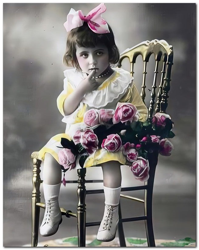 Belle Epoque Children Girl Chair 8x10 Photo Print 23052501352