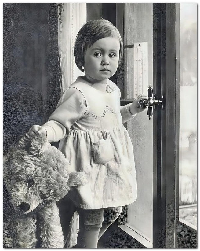 Belle Epoque Children Girl Teddy Bear 8x10 Photo Print 23052501365
