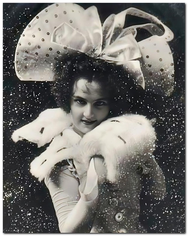 French Belle Epoque Fashion 1900's Muff Snow 8x10 Photo Print 23052501429
