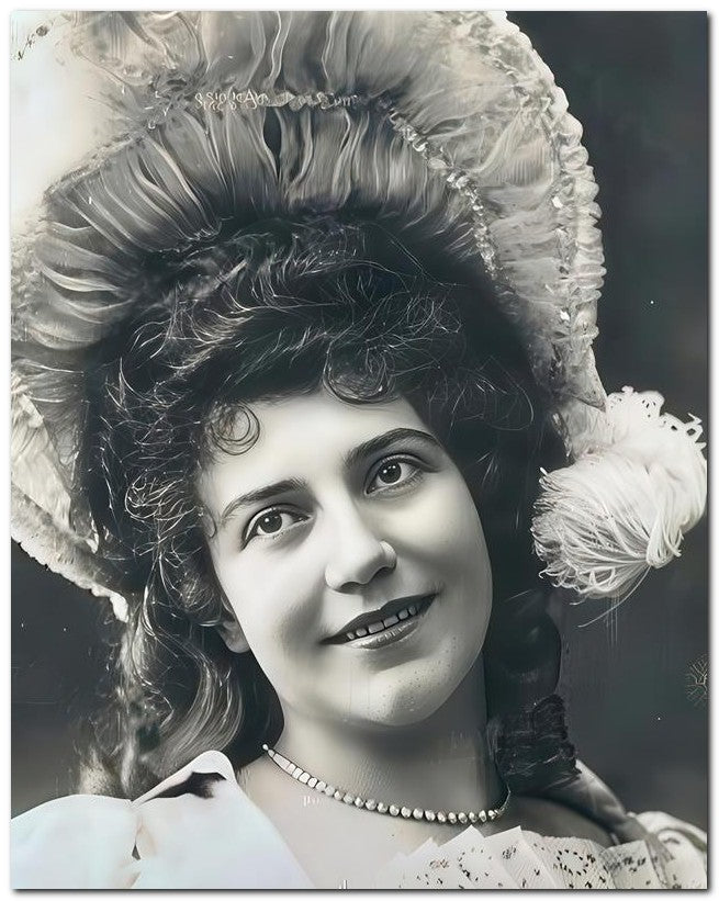 French Belle Epoque Fashion 1900's Smiling 8x10 Photo Print 23052501436