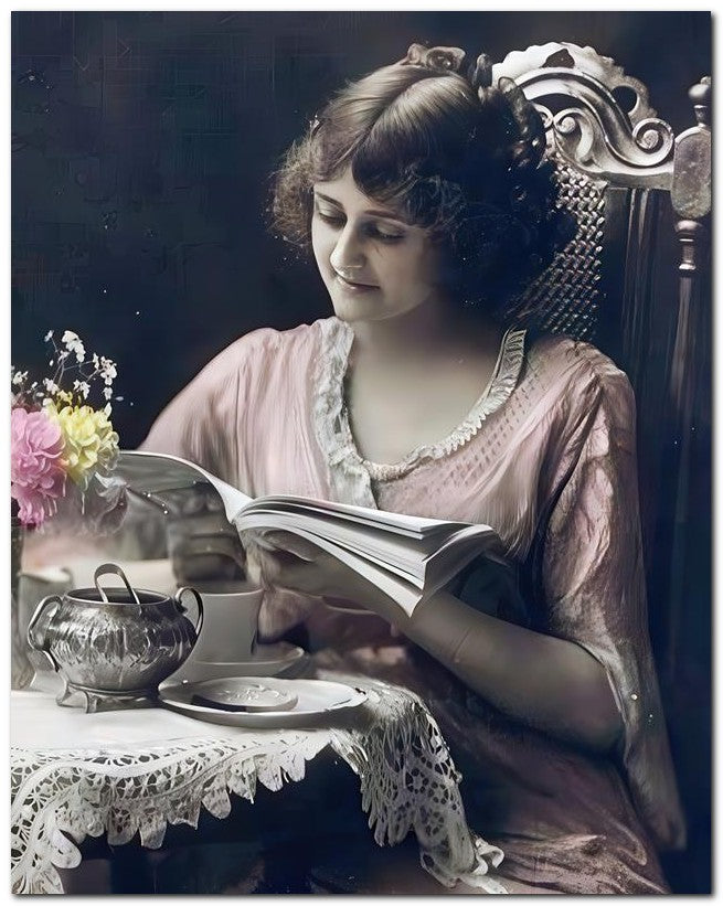 French Belle Epoque Fashion 1900's Tea Book 8x10 Photo Print 23052501442