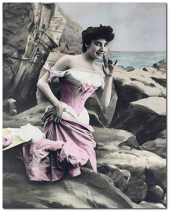 French Belle Epoque Fashion 1902 Beach Corset 8x10 Photo Print 23052501446