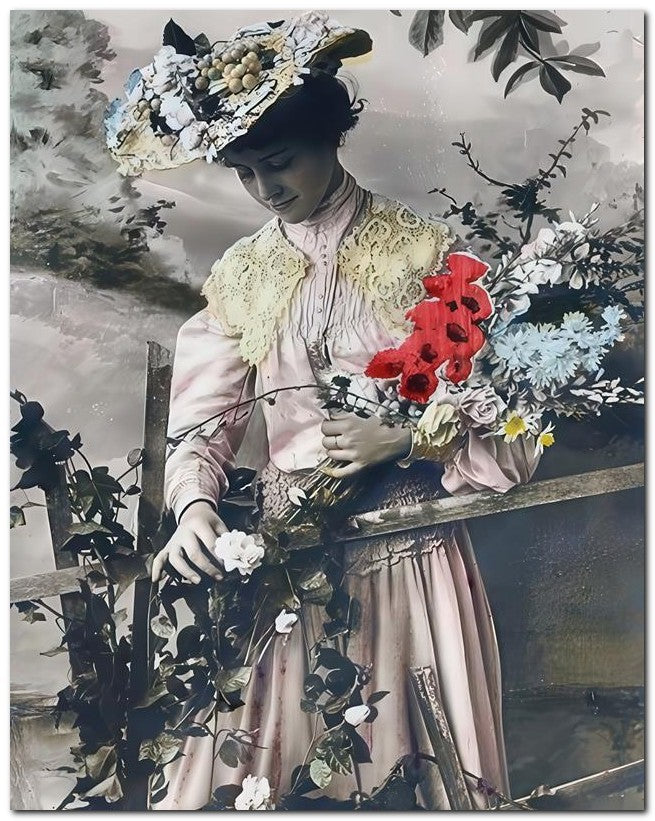 French Belle Epoque Fashion 1904 Long Stems 8x10 Photo Print 23052501470