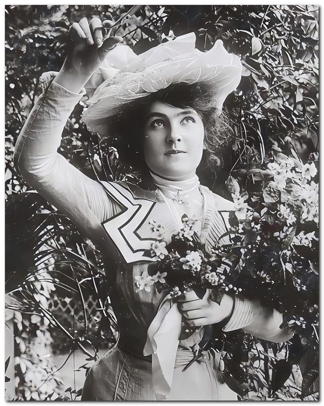 French Belle Epoque Fashion 1905 Cut Flowers 8x10 Photo Print 23052501508
