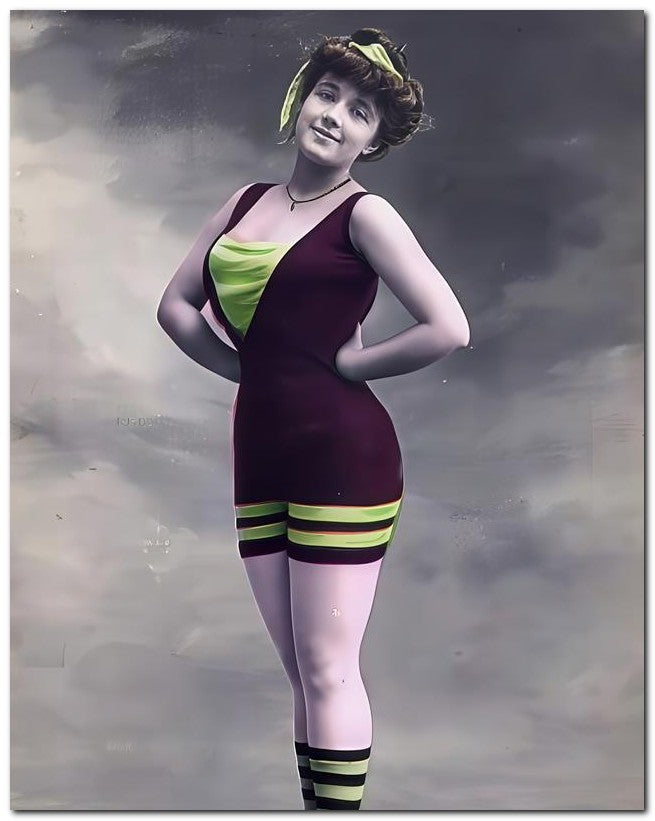 Belle Epoque Fashion 1905 Swimsuit 8x10 Photo Print 23052501525