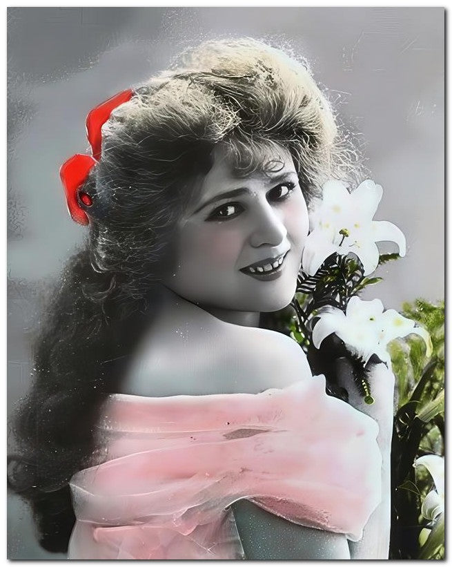 French Belle Epoque Fashion 1905 Lilies Fair 8x10 Photo Print 23052501540