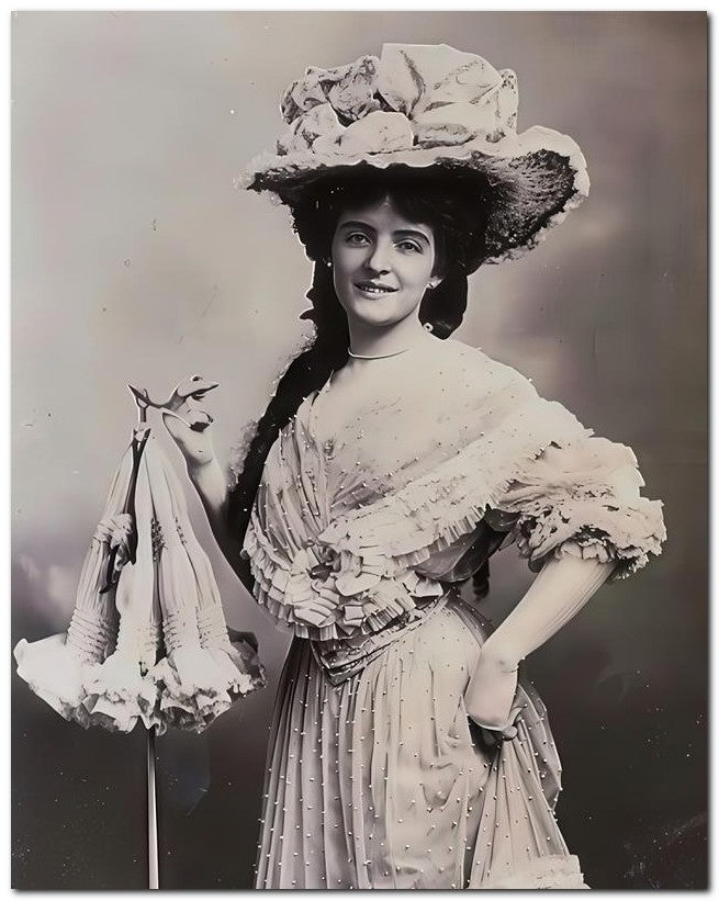 French Belle Epoque Fashion 1905 Parasol Cutie 8x10 Photo Print 23052501546