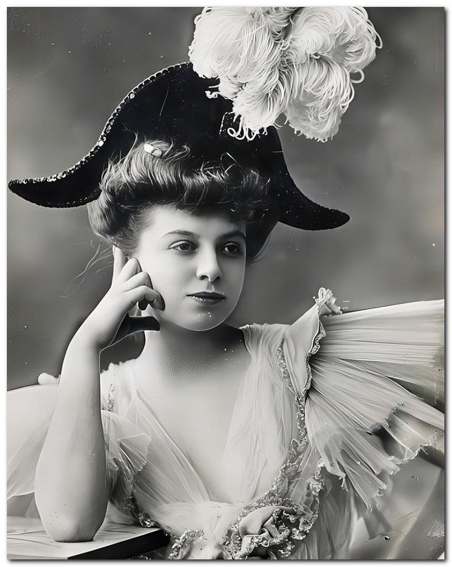 French Belle Epoque Fashion 1905 Pointy Hat 8x10 Photo Print 23052501552