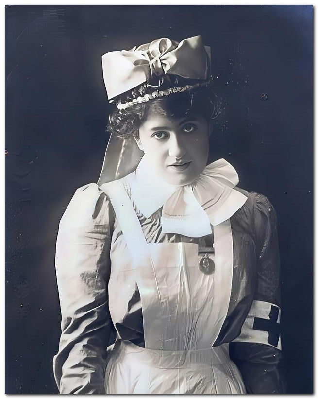 French Belle Epoque Fashion 1905 Red Cross 8x10 Photo Print 23052501559