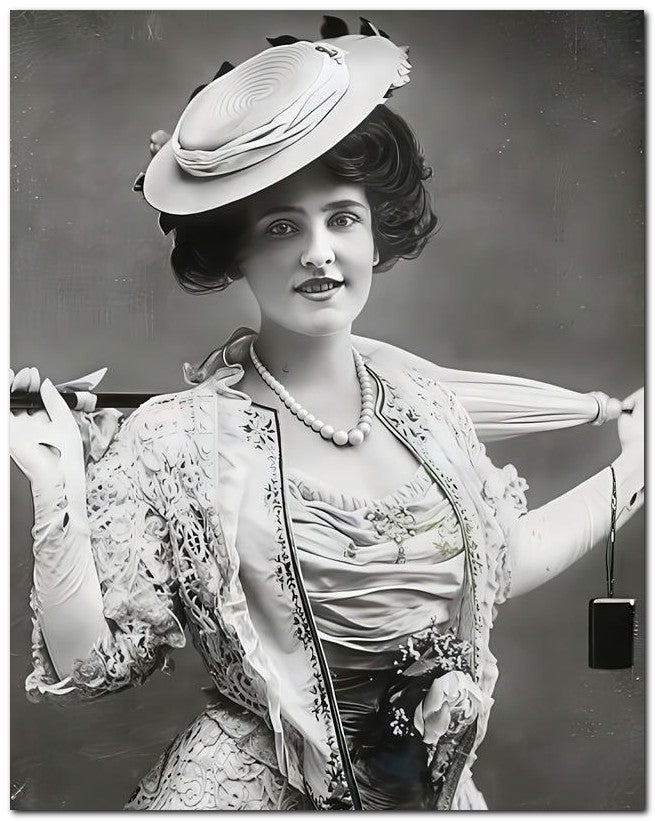 Belle Epoque Fashion 1905 Stunning Parasol 8x10 Photo Print 23052501592