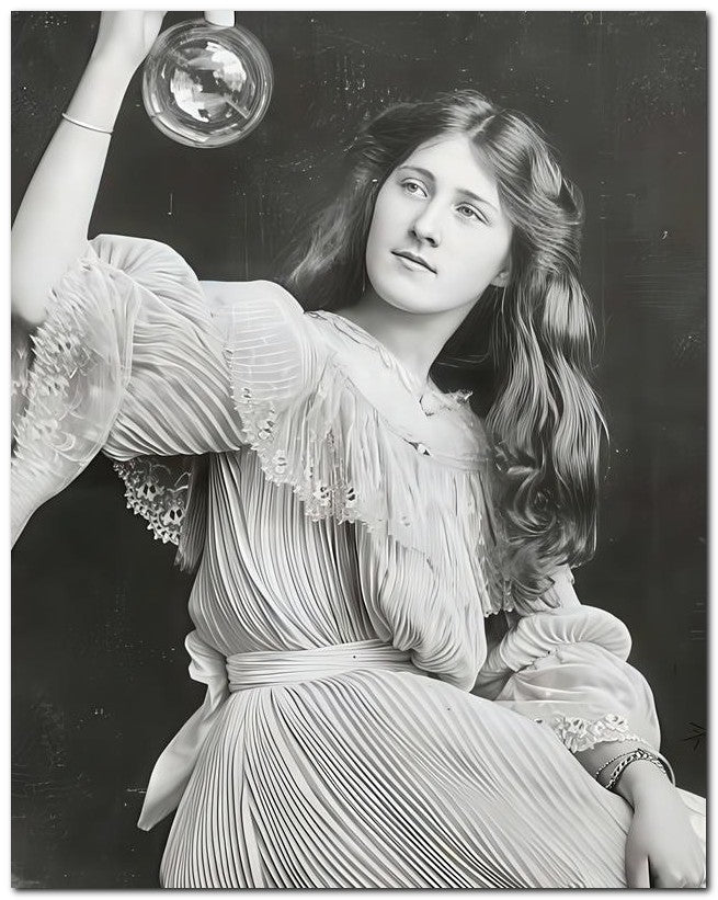 French Belle Epoque Fashion 1906 Bubble Girl 8x10 Photo Print 23052501609