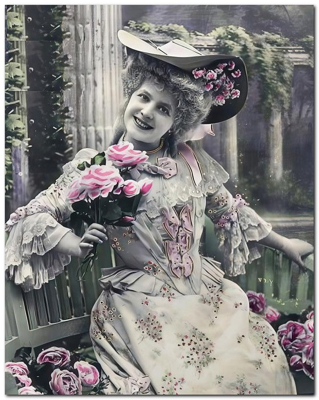 French Belle Epoque Fashion 1906 Paris Lady 8x10 Photo Print 23052501632
