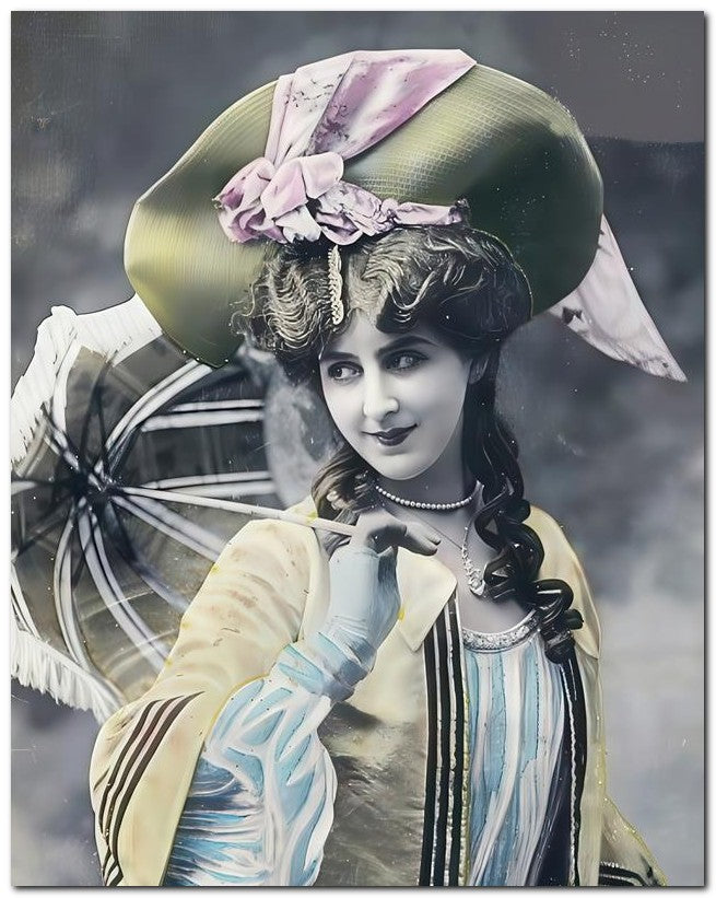 French Belle Epoque Fashion 1906 Small Parasol 8x10 Photo Print 23052501641