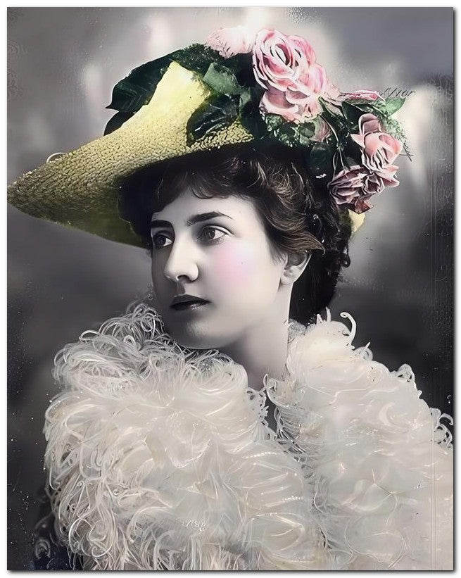 French Belle Epoque Fashion 1907 Boa Beauty 8x10 Photo Print 23052501649