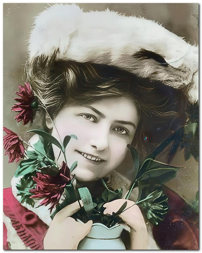 French Belle Epoque Fashion 1907 Vase Lady 8x10 Photo Print 23052501705