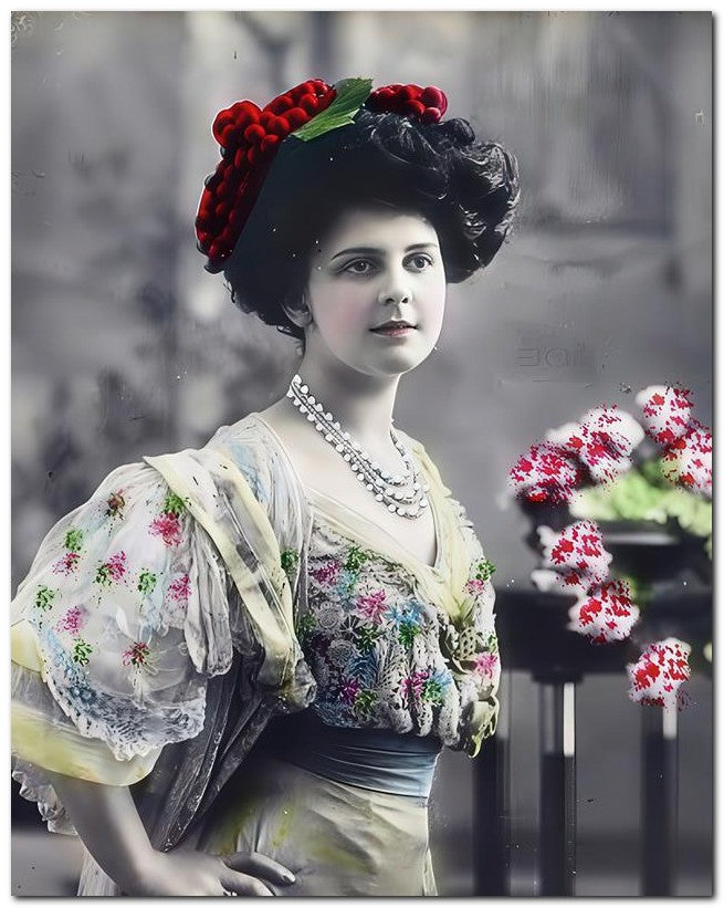 French Belle Epoque Fashion 1908 Colorful Dress 8x10 Photo Print 23052501713