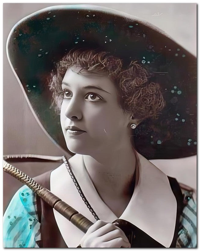 French Belle Epoque Fashion 1908 Girl Whip 8x10 Photo Print 23052501722