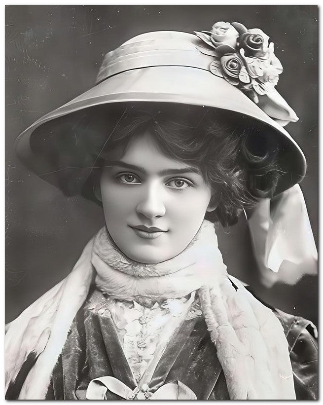 French Belle Epoque Fashion 1908 Roses Hat 8x10 Photo Print 23052501758