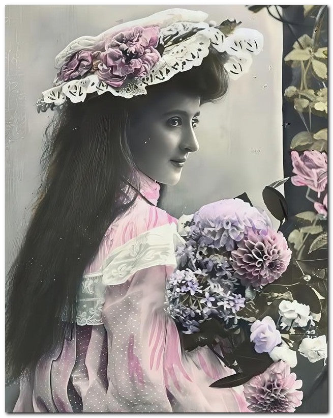 French Belle Epoque Fashion 1908 Straight Hair 8x10 Photo Print 23052501765