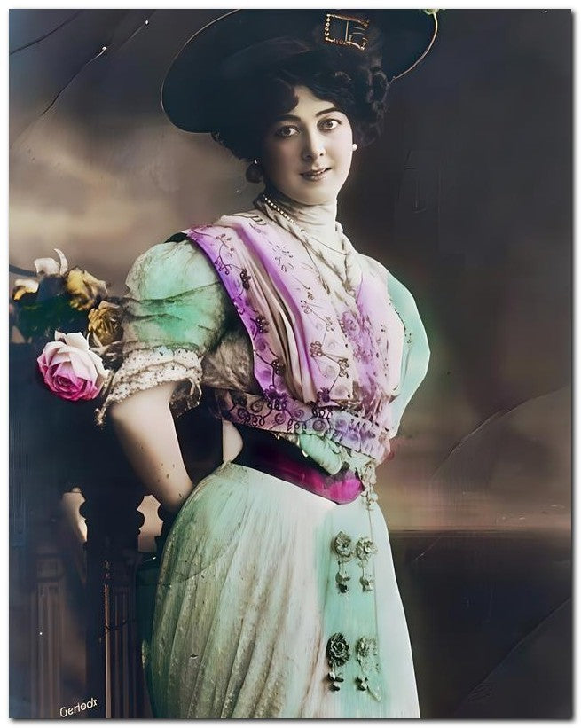 French Belle Epoque Fashion 1908 Sweet Lady 8x10 Photo Print 23052501767