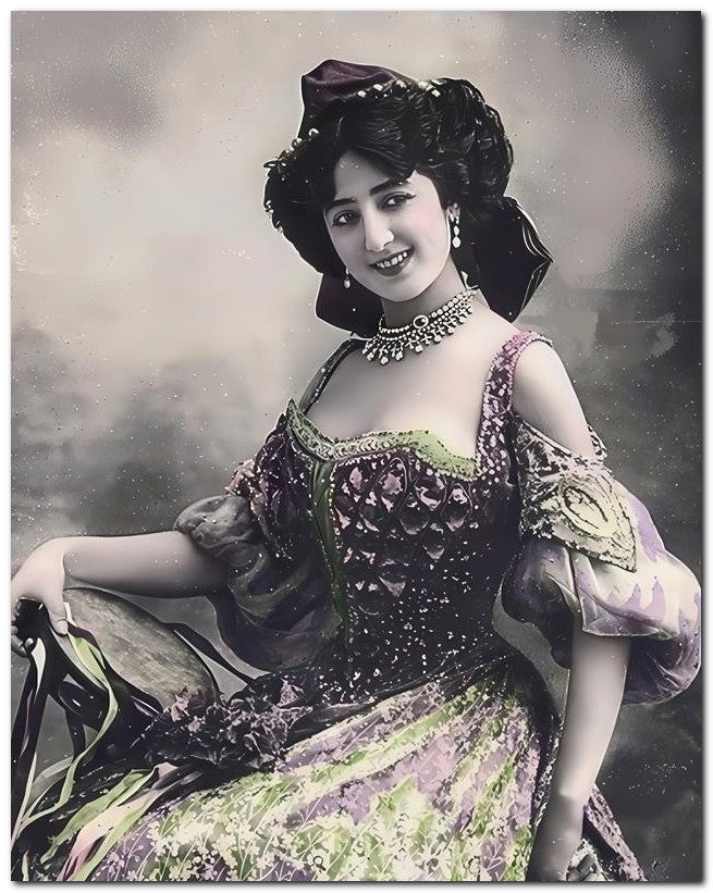 French Belle Epoque Fashion 1908 Tamborine 8x10 Photo Print 23052501768
