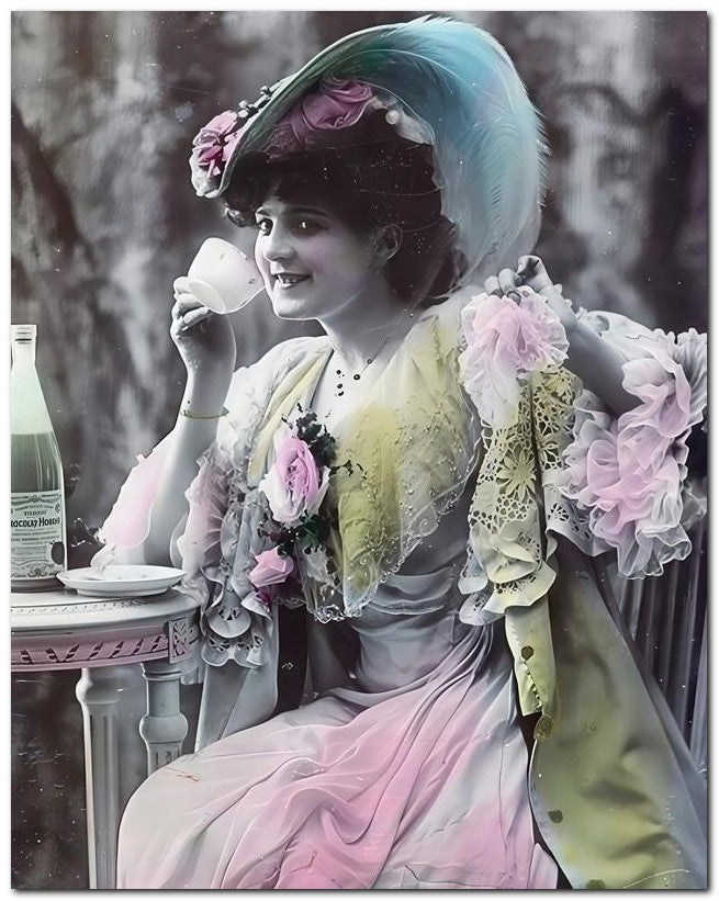 French Belle Epoque Fashion 1908 Tea Bottle 8x10 Photo Print 23052501769
