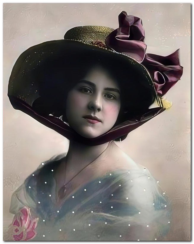 French Belle Epoque Fashion 1909 Hat Bow 8x10 Photo Print 23052501812