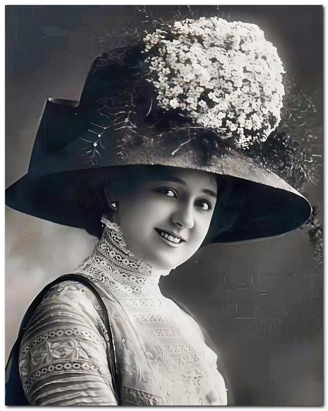 French Belle Epoque Fashion 1909 High Collar 8x10 Photo Print 23052501821