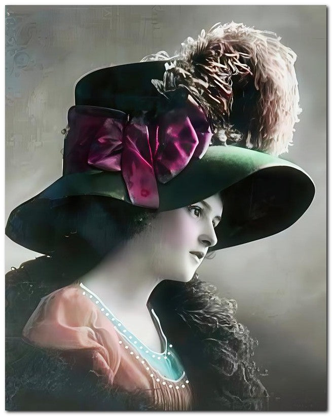 French Belle Epoque Fashion 1909 Red Bow hat_1 8x10 Photo Print 23052501867