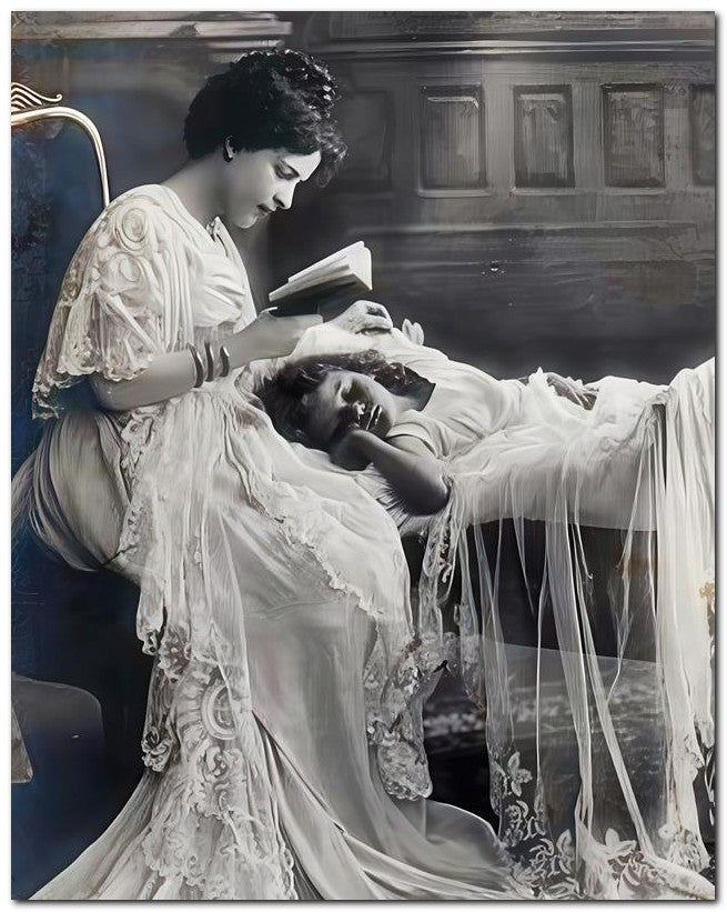 French Belle Epoque Fashion 1909 Story Time 8x10 Photo Print 23052501884