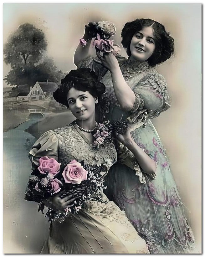 Belle Epoque Fashion 1910 2 Pretty Ladies 8x10 Photo Print 23052501896