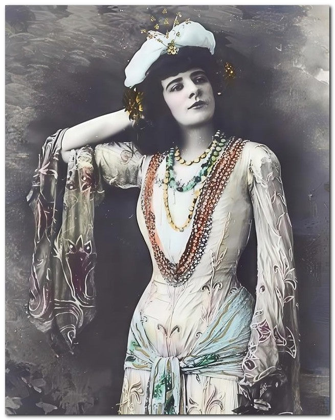 French Belle Epoque Fashion 1910 Adorned Dress 8x10 Photo Print 23052501898
