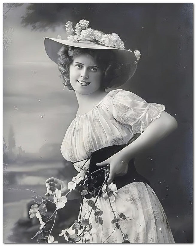 French Belle Epoque Fashion 1910 Country Girl 8x10 Photo Print 23052502028