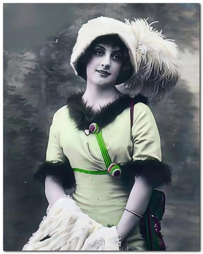 French Belle Epoque Fashion 1910 Cute Dressed 8x10 Photo Print 23052502041