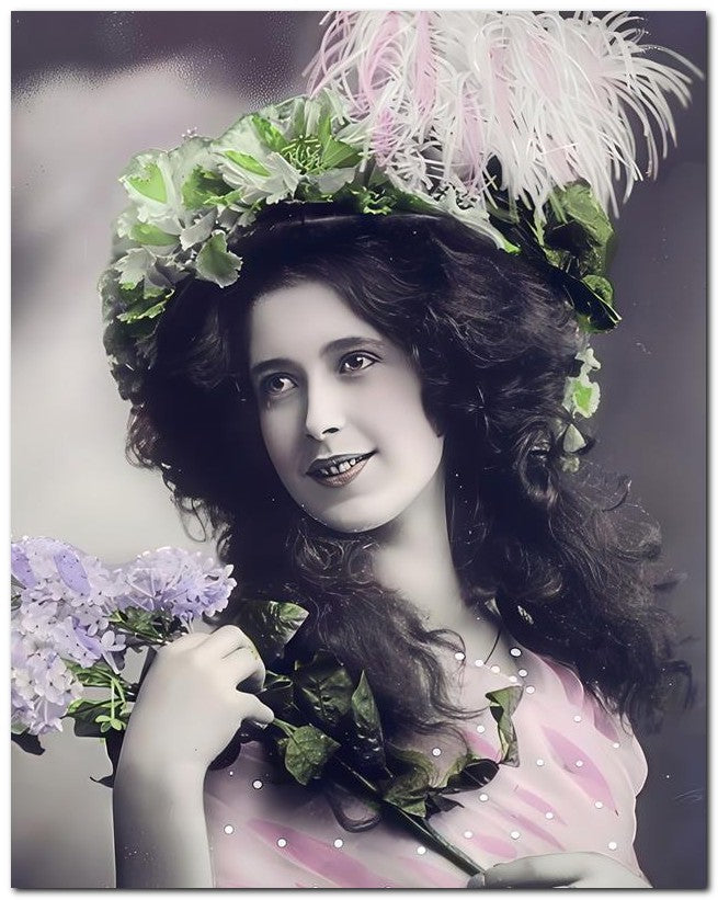 French Belle Epoque Fashion 1910 Dotted Top 8x10 Photo Print 23052502057