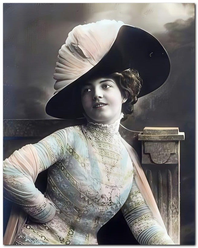 French Belle Epoque Fashion 1910 Dress Hat 8x10 Photo Print 23052502066