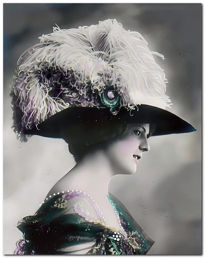 French Belle Epoque Fashion 1910 Fancy Hat 8x10 Photo Print 23052502093