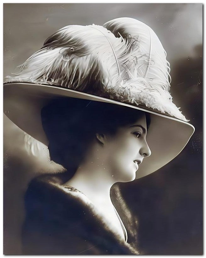 French Belle Epoque Fashion 1910 Feather Beauty 8x10 Photo Print 23052502102
