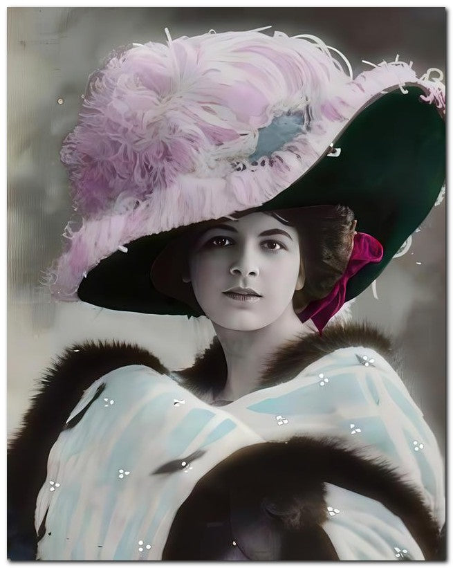French Belle Epoque Fashion 1910 Fuzzy Pink 8x10 Photo Print 23052502136