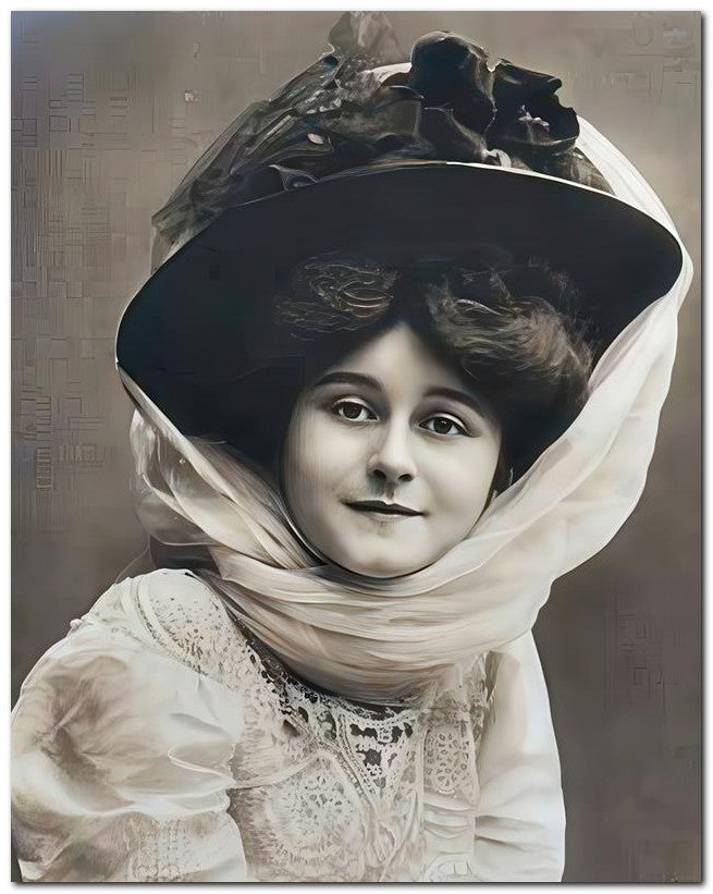 French Belle Epoque Fashion 1910 Half Smile 8x10 Photo Print 23052502166