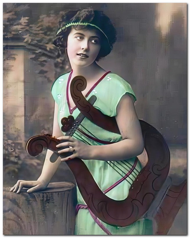 French Belle Epoque Fashion 1910 Harplady 8x10 Photo Print 23052502167