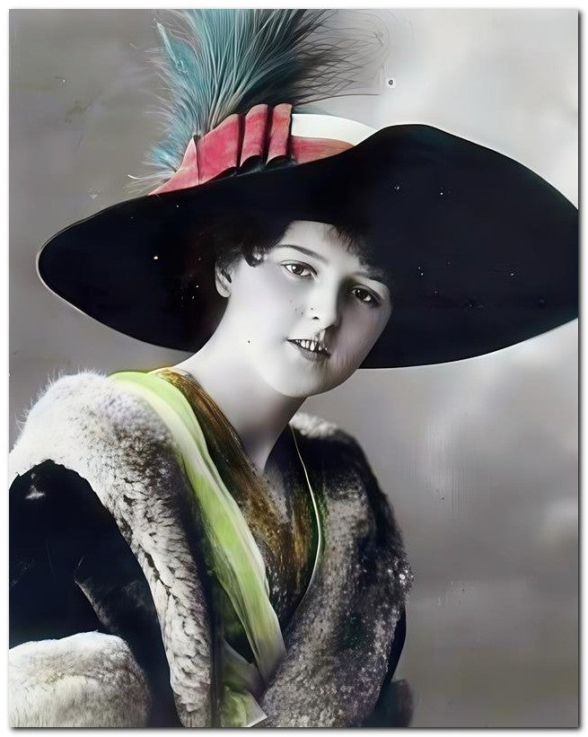 French Belle Epoque Fashion 1910 Hat Red White 8x10 Photo Print 23052502178