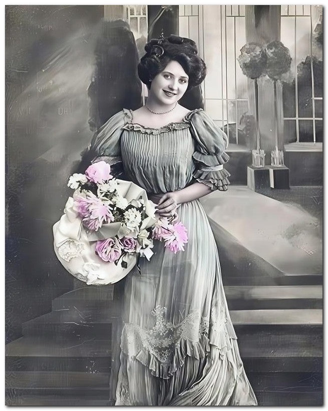 French Belle Epoque Fashion 1910 Hold Hat 8x10 Photo Print 23052502196