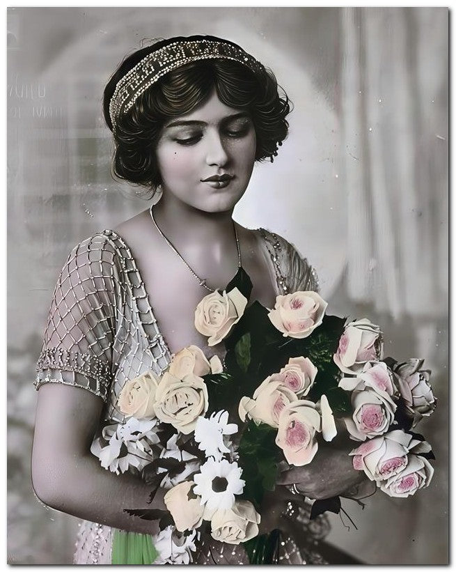 French Belle Epoque Fashion 1910 Ivory Dress 8x10 Photo Print 23052502209
