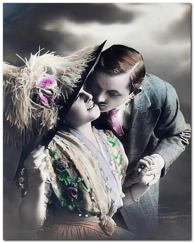 French Belle Epoque Fashion 1910 Kissing 8x10 Photo Print 23052502217
