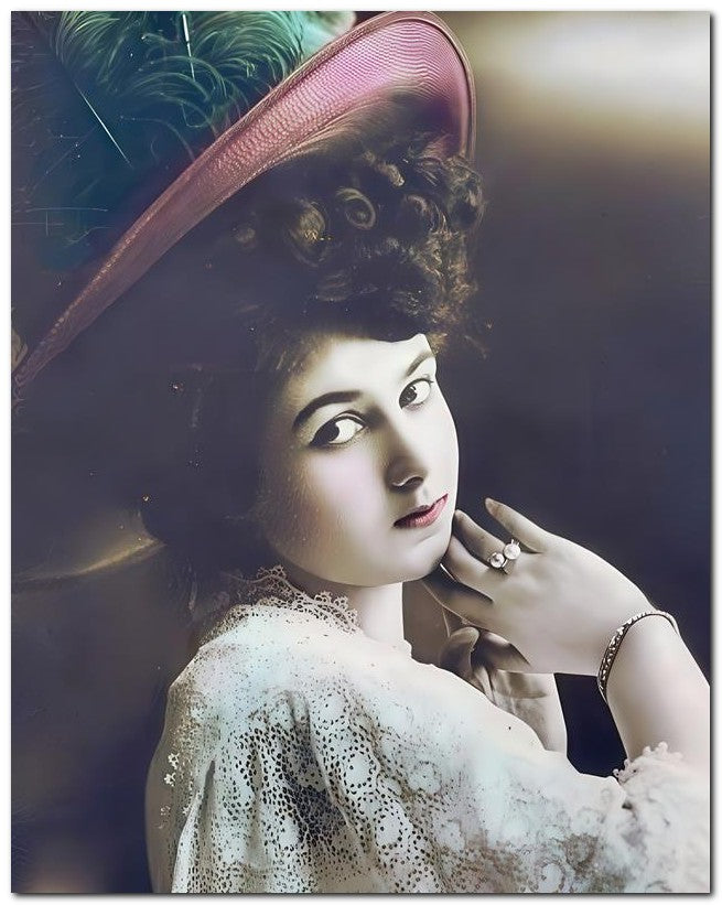 French Belle Epoque Fashion 1910 Lace Capelet 8x10 Photo Print 23052502222